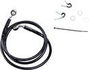 Extended Length Black Vinyl Front Brake Line Kit Black - 4 Inch For Harley Davidson XL 1200 N 2008-2012