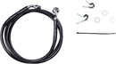 Extended Length Black Vinyl Front Brake Line Kit Black - 6 Inch For Harley Davidson XL 1200 N 2008-2012