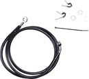 Extended Length Black Vinyl Front Brake Line Kit Black - 8 Inch For Harley Davidson XL 1200 N 2008-2012