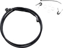 Extended Length Black Vinyl Front Brake Line Kit Black - 10 Inch For Harley Davidson XL 1200 N 2008-2012