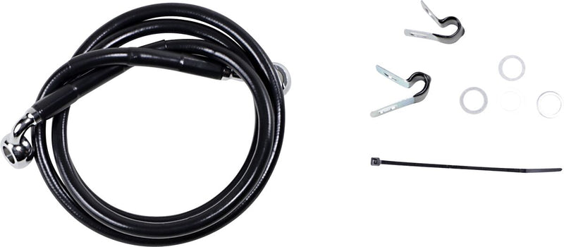 Stainless Steel Front Brake Line Kit Black For Harley Davidson FXST 1340 1999