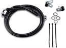 Extended Length Black Vinyl Front Brake Line Kit Black For Harley Davidson FXST 1584 2007