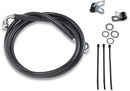 Extended Length Black Vinyl Front Brake Line Kit Black For Harley Davidson FXSTB 1340 1999