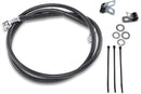 Extended Length Black Vinyl Front Brake Line Kit Black For Harley Davidson FXD 1340 1995-1998