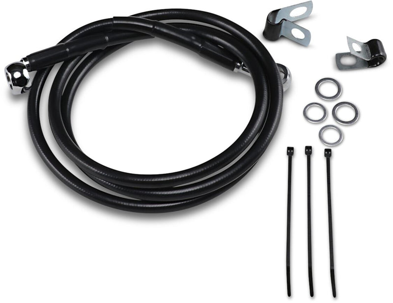 Extended Length Black Vinyl Front Brake Line Kit Black For Harley Davidson FXDS-CON 1340 1995-1998
