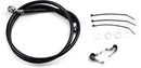 Extended Length Black Vinyl Front Brake Line Kit Black For Harley Davidson FXD 1450 2000-2003