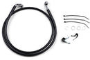 Extended Length Black Vinyl Front Brake Line Kit Black For Harley Davidson FXD 1450 2004-2005