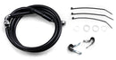 Extended Length Black Vinyl Front Brake Line Kit Black For Harley Davidson FXDI 1450 EFI 2004