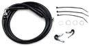 Extended Length Black Vinyl Front Brake Line Kit Black For Harley Davidson FXDI 1450 EFI 2005