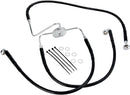 Stainless Steel Front Brake Line Kit Black For Harley Davidson FXDL 1340 1996-1998