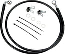 Extended Length Black Vinyl Front Brake Line Kit Black For Harley Davidson FXDL 1450 2002