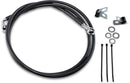 Extended Length Black Vinyl Front Brake Line Kit Black For Harley Davidson FXDWG 1450 2004-2005