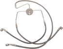 Extended Length Stainless Steel Front Brake Line Kit Silver For Harley Davidson FLHR 1450 2004-2006