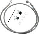 Extended Length Stainless Steel Front Brake Line Kit Silver For Harley Davidson XL 1200 C 2004-2010