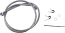 Extended Length Stainless Steel Front Brake Line Kit Silver For Harley Davidson XL 1200 C 2004-10