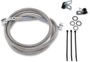 Extended Length Stainless Steel Front Brake Line Kit Silver For Harley Davidson FXST 1450 2000-2003
