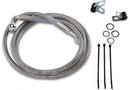 Extended Length Stainless Steel Front Brake Line Kit Silver For Harley Davidson FXDWG 1450 1999