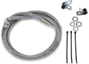 Extended Length Stainless Steel Front Brake Line Kit Silver For Harley Davidson FXDWG 1450 2000-2003