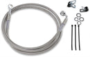 Extended Length Stainless Steel Front Brake Line Kit Silver For Harley Davidson FXDWG2 1450 2001