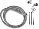 Extended Length Stainless Steel Front Brake Line Kit Silver For Harley Davidson FXST 1584 2007