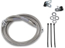 Extended Length Stainless Steel Front Brake Line Kit Silver For Harley Davidson FXD 1450 1999
