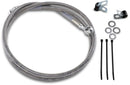Extended Length Stainless Steel Front Brake Line Kit Silver For Harley Davidson FXDL 1340 1995-1998