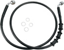 Extended Length Black Vinyl Front Brake Line Kit Black - 10 Inch For Harley Davidson FLS 1690 2014