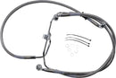 Extended Length Stainless Steel Front Brake Line Kit Silver - 2 Inch For Harley Davidson FXDF 1584 2008-2011