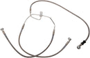 Extended Length Stainless Steel Front Brake Line Kit Silver - 6 Inch For Harley Davidson FXDF 1584 2008-2011