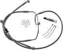 Extended Length Stainless Steel Front Brake Line Kit Silver - 10 Inch