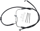 Extended Length Black Vinyl Front Brake Line Kit Black - 2 Inch For Harley Davidson FXDF 1584 2008-2011