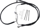 Extended Length Black Vinyl Front Brake Line Kit Black - 4 Inch For Harley Davidson FXDF 1584 2008-2011
