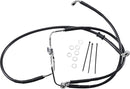Extended Length Black Vinyl Front Brake Line Kit Black - 6 Inch For Harley Davidson FXDB 1584 ABS 2012-2013
