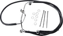Extended Length Black Vinyl Front Brake Line Kit Black - 10 Inch For Harley Davidson FXDB 1584 ABS 2012-2013