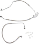Stainless Steel Rear Brake Line Kit Silver For Harley Davidson FLHR 1584 2009-2011