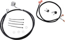 Stainless Steel Rear Brake Line Kit Black For Harley Davidson FLSTC 1340 1988-1999