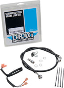 Stainless Steel Rear Brake Line Kit Black For Harley Davidson FXST 1340 1989-1999