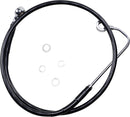 Extended Length Black Vinyl Brake Line Kit Black For Harley Davidson FXS 1584 ABS 2012