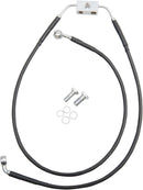 Extended Length Black Vinyl Brake Line Kit Black For Harley Davidson FXDB 1584 ABS 2012-2013