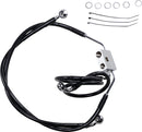 Extended Length Black Vinyl Brake Line Kit Black For Harley Davidson FXDF 1690 2012-2013