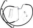 Extended Length Black Vinyl Brake Line Kit Black For Harley Davidson FLHR 1690 2014