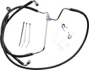 Extended Length Black Vinyl Brake Line Kit Black For Harley Davidson FLHXS 1690 ABS 2015-2016