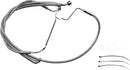 Extended Length Stainless Steel Brake Line Kit Silver For Harley Davidson FLHR 1750 2017