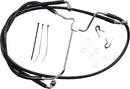 Extended Length Black Vinyl Brake Line Kit Black For Harley Davidson FLTRX 1750 2018