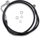 Extended Length Black Vinyl Front Brake Line Kit Black For Harley Davidson FLHR 1690 ABS 2014