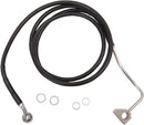 Extended Length Black Vinyl Brake Line Kit Black For Harley Davidson FLHR 1690 ABS 2014