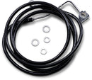 Extended Length Black Vinyl Brake Line Kit Black For Harley Davidson FLHR 1750 ABS 2021
