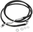 Extended Length Black Vinyl Brake Line Kit Black For Harley Davidson FLTRX 1690 2015-2016