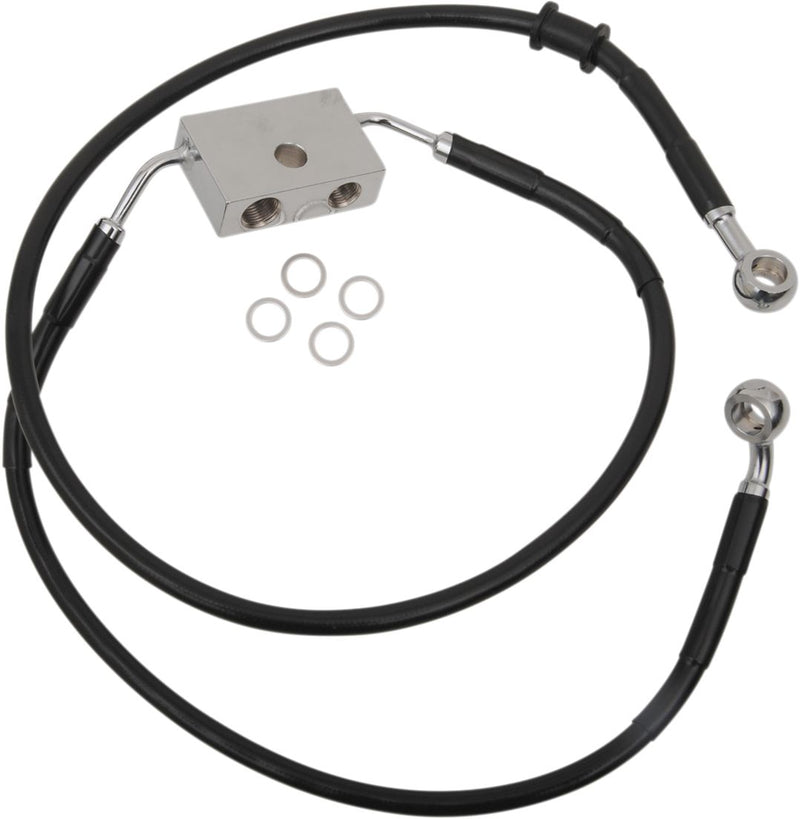 Extended Length Front Brake Line Black For Harley Davidson XL 1200 X 2020-2022