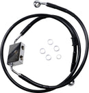Extended Length Front Brake Line Black For Harley Davidson XL 1200 C ABS 2017-2019